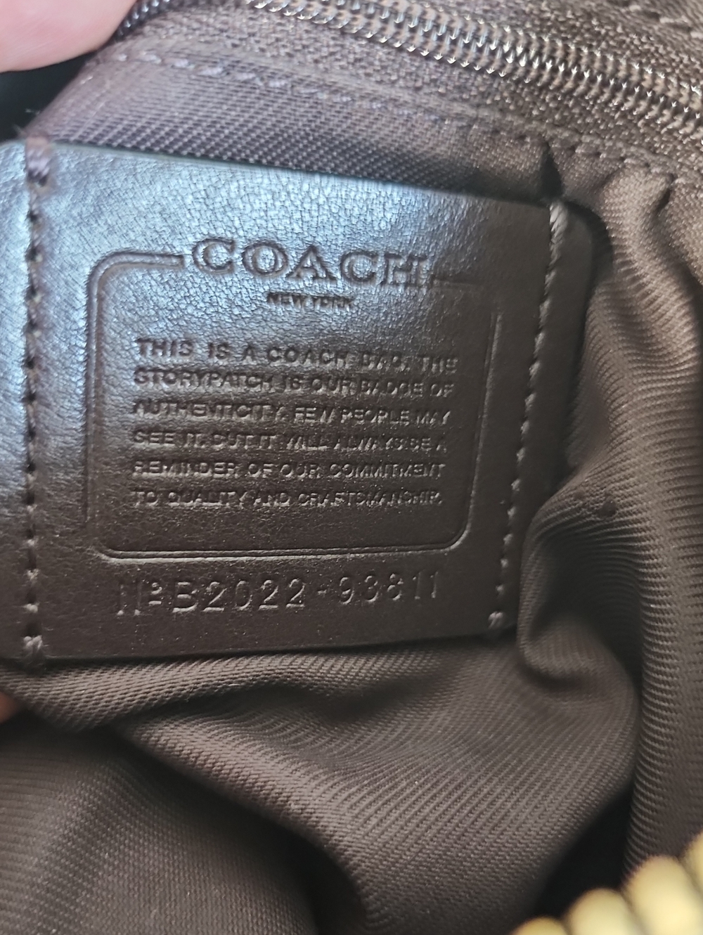 Coach Black Pebbled Leather Hobo with Gold-Tone Accents - Picture 8 of 8